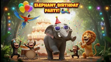 Hathi Ka Birthday Aaya 🎂🐘 | Jungle Birthday Song | Animal Cartoon Song for Kids